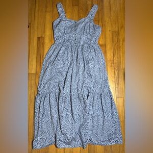 ASOS ladies Blue Dot Cotton Blend Strap Dress Size 10